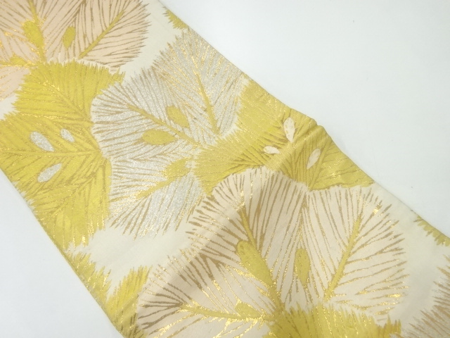 JAPANESE KIMONO / ANTIQUE MARU OBI / WOVEN PINECONE